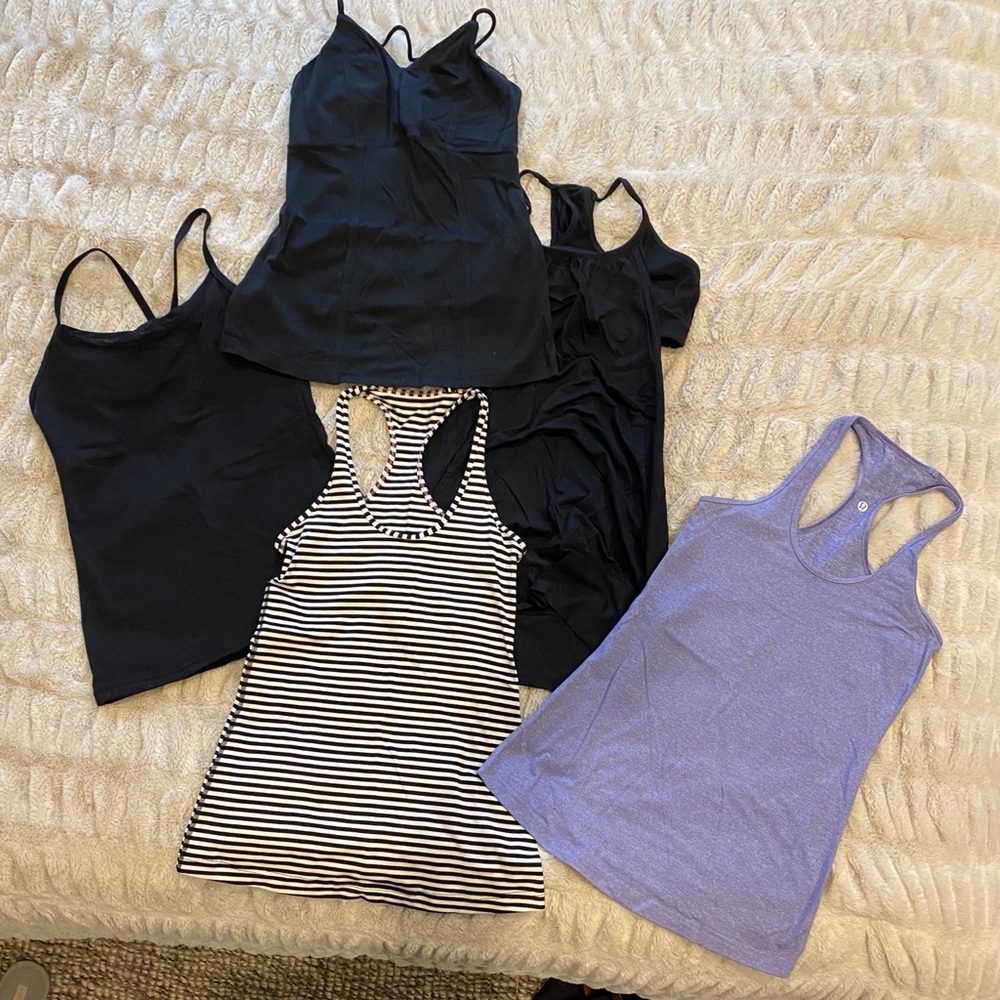 LOT of 5 Lululemon tanks